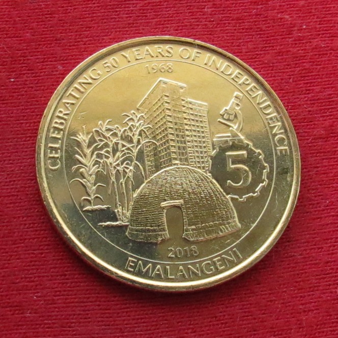  Swaziland 5 emalangeni 2018 independence   