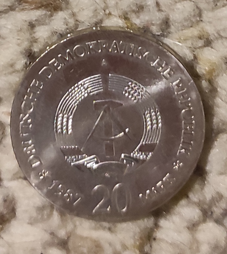  DDR 20 Mark, SILBER,750 Jahre Berlin, sehr selten   