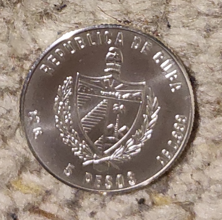  Kuba 5 Pesos 1985, SILBER, FAO - Internationales Jahr des Waldes   