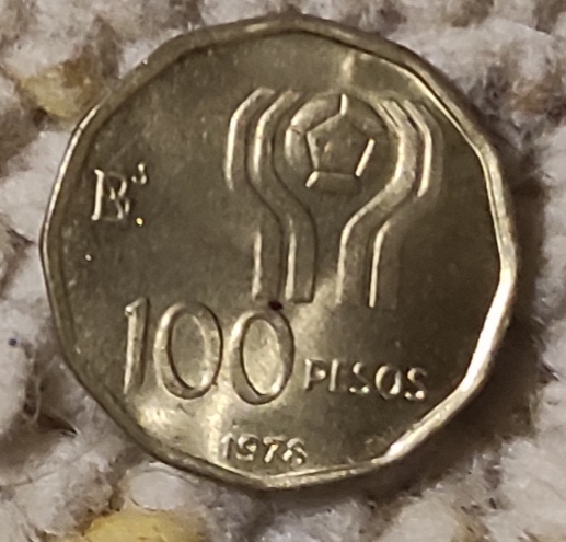  Argentinien 100 Pesos 1978, Fußball-Weltmeisterschaft, Argentinien 1978   