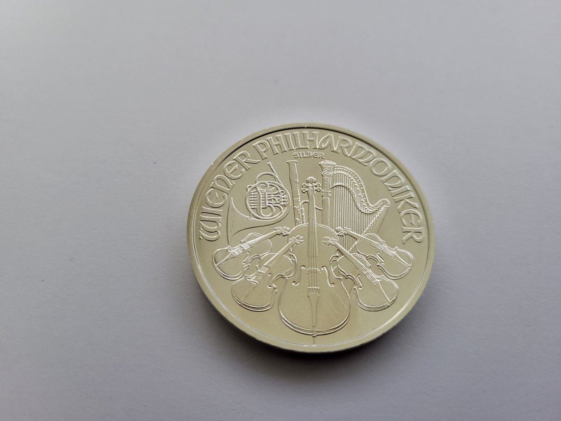  Philharmoniker 2025 1,50 Euro 1 Oz Flecken Silbermünzen Österreich Spittalgold9800 (1248   