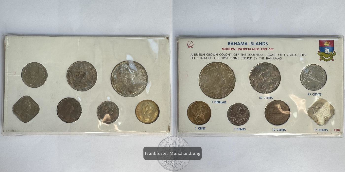  Bahamas Set 1966 FM-Frankfurt Feinsilber: 22,8g   