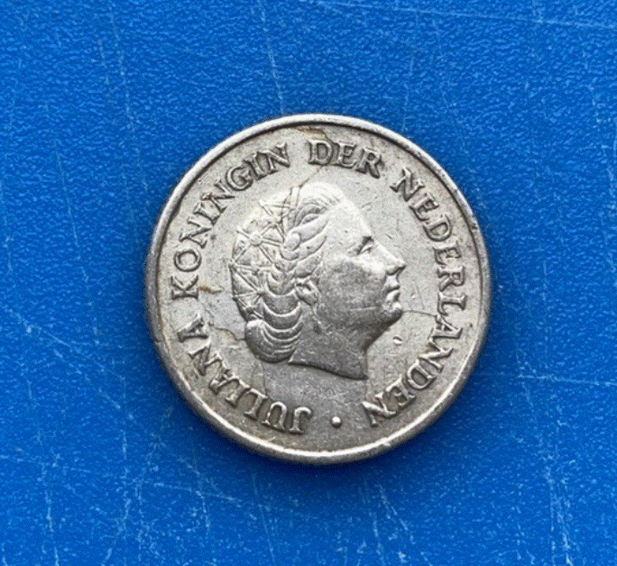  SILBER - Niederländische Antillen 1/4 Gulden 1960 Juliana   