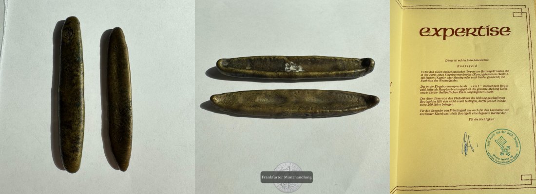  Indonesien 2x Bootsgeld mind. 200 Jahre alt FM-Frankfurt Kupfer / Messing oder Beides   