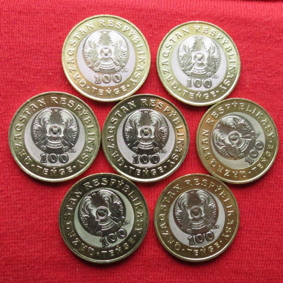  Kazakhstan 7 x 100 tenge 2020 treasures   