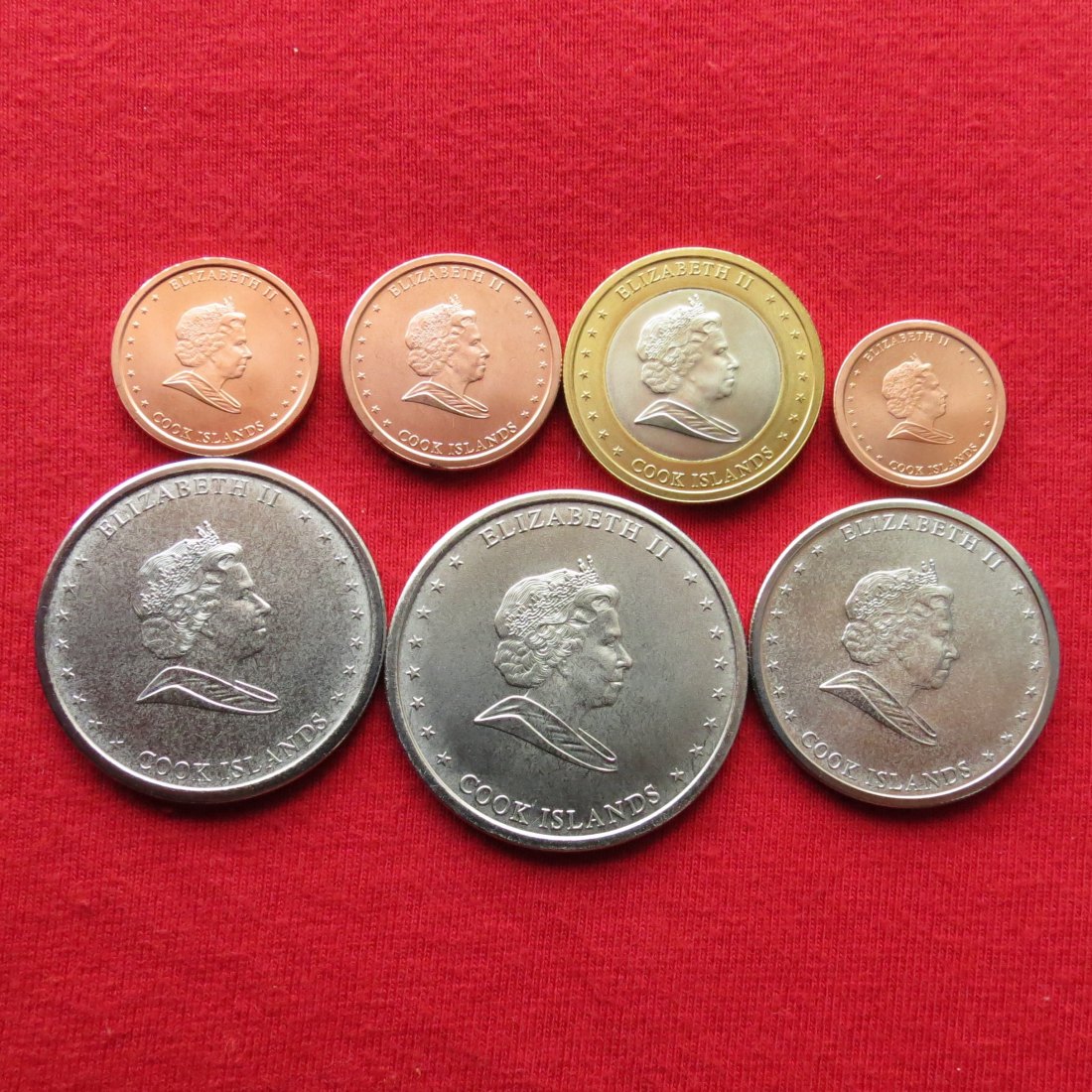  Cook Islands 1 2 5 10  20  50  cents  1  $  2010   