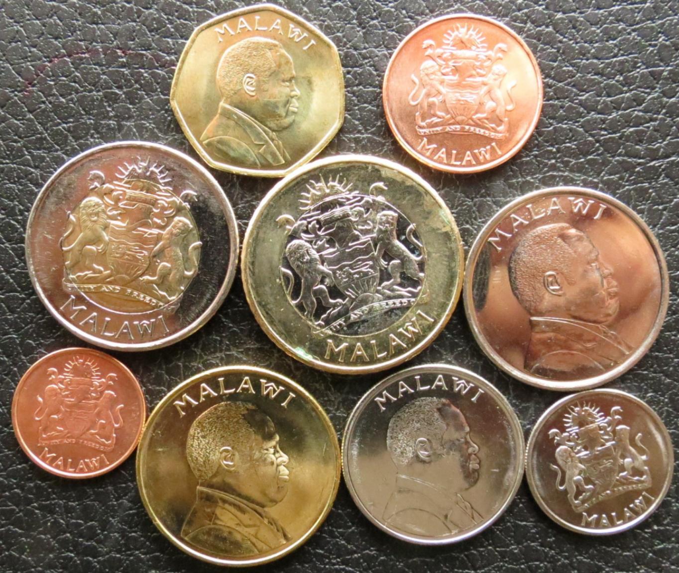  Malawi  1 2 5 10 20 50 tambala 1 5 10 kwacha 1996 2003 2006   