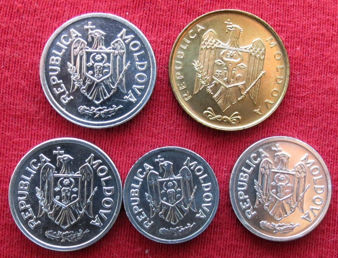  Moldawien 1 5 10 25 50 bani 2000 2003   