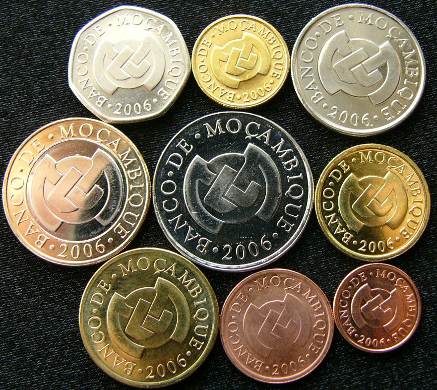  Mozambique 1 5 10 20 50 centavos 1 2 5 10 meticais 2006   