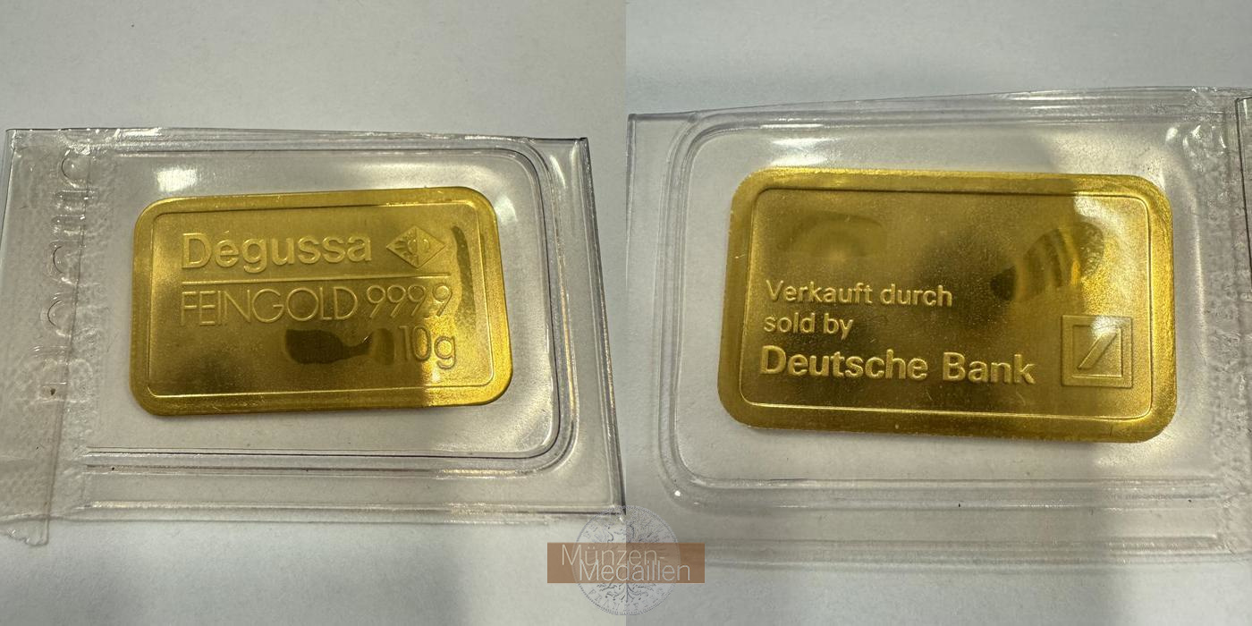BRD    Goldbarren  10g MM-Frankfurt Feingold: 10g Degussa  