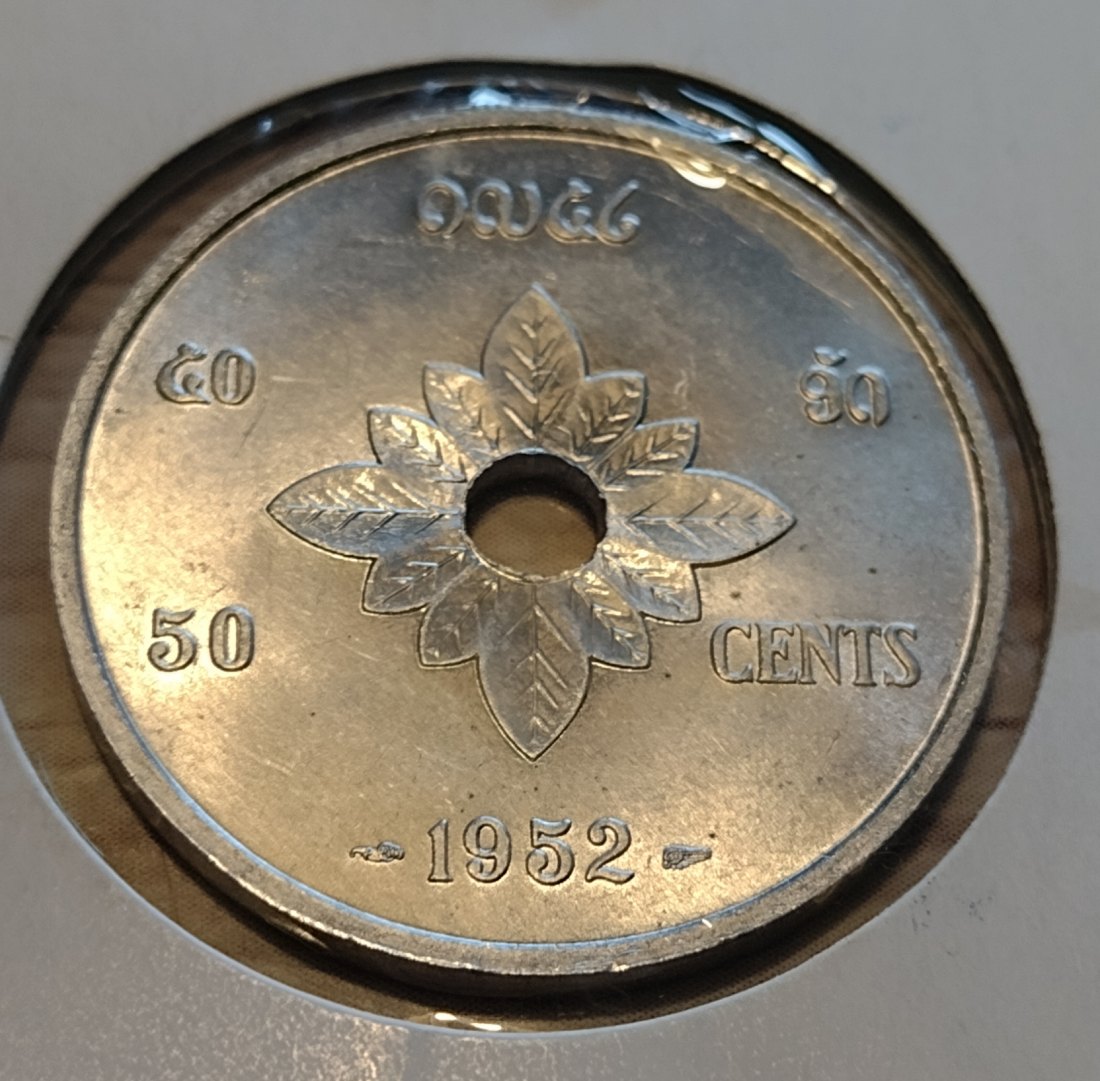  Laos, 50 Cent 1952, KM 6, Alu 31 mm   