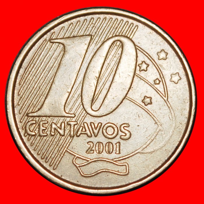  Ⰺ SOUTHERN CROSS (1998-2025): BRAZIL ★ 10 CENTAVOS 2001! DIES I2 A!★LOW START ★ NO RESERVE!   