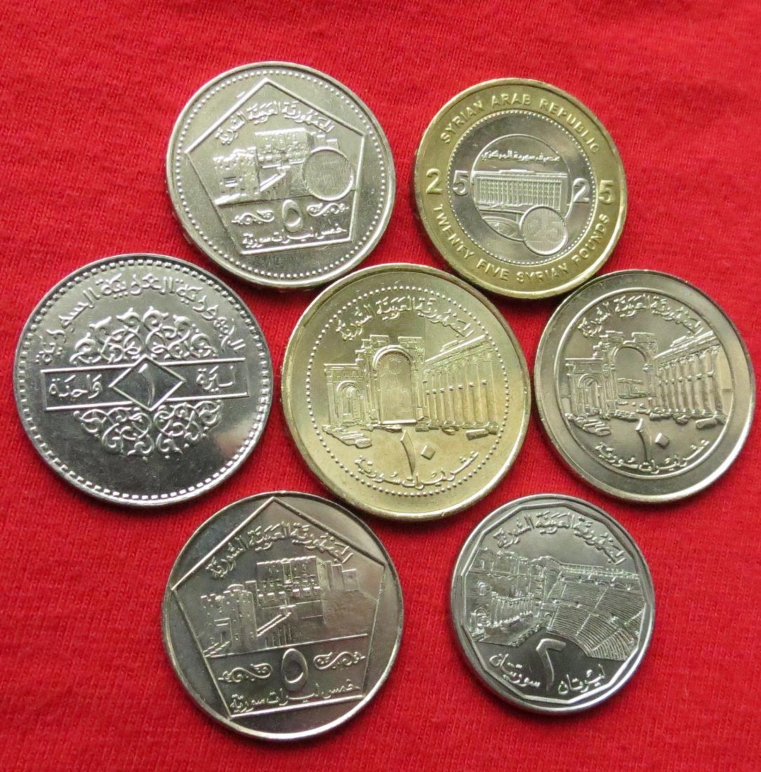 Syria 1 2 5 5 10 10 25 pound 1996 2003