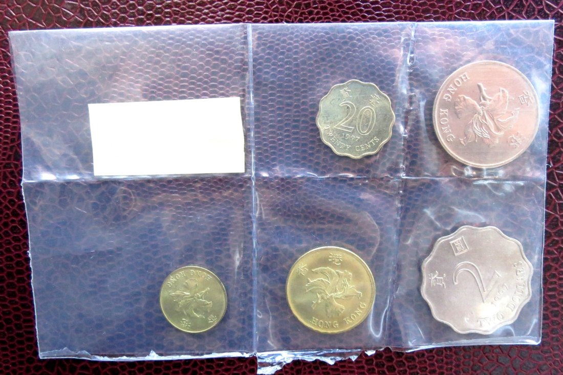  Hong kong 10 20 50 cents 1 2 $ 1997   