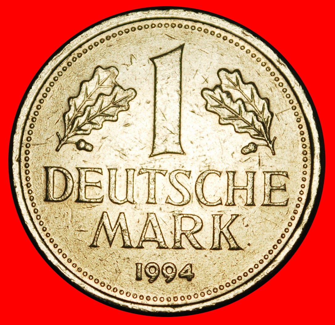 Ⰺ NOT COMMUNIST TYPE (1950-2001): GERMANY ★ 1 MARK 1994F BADEN-WUERTTEMBERG★LOW START! ★ NO RESERVE!