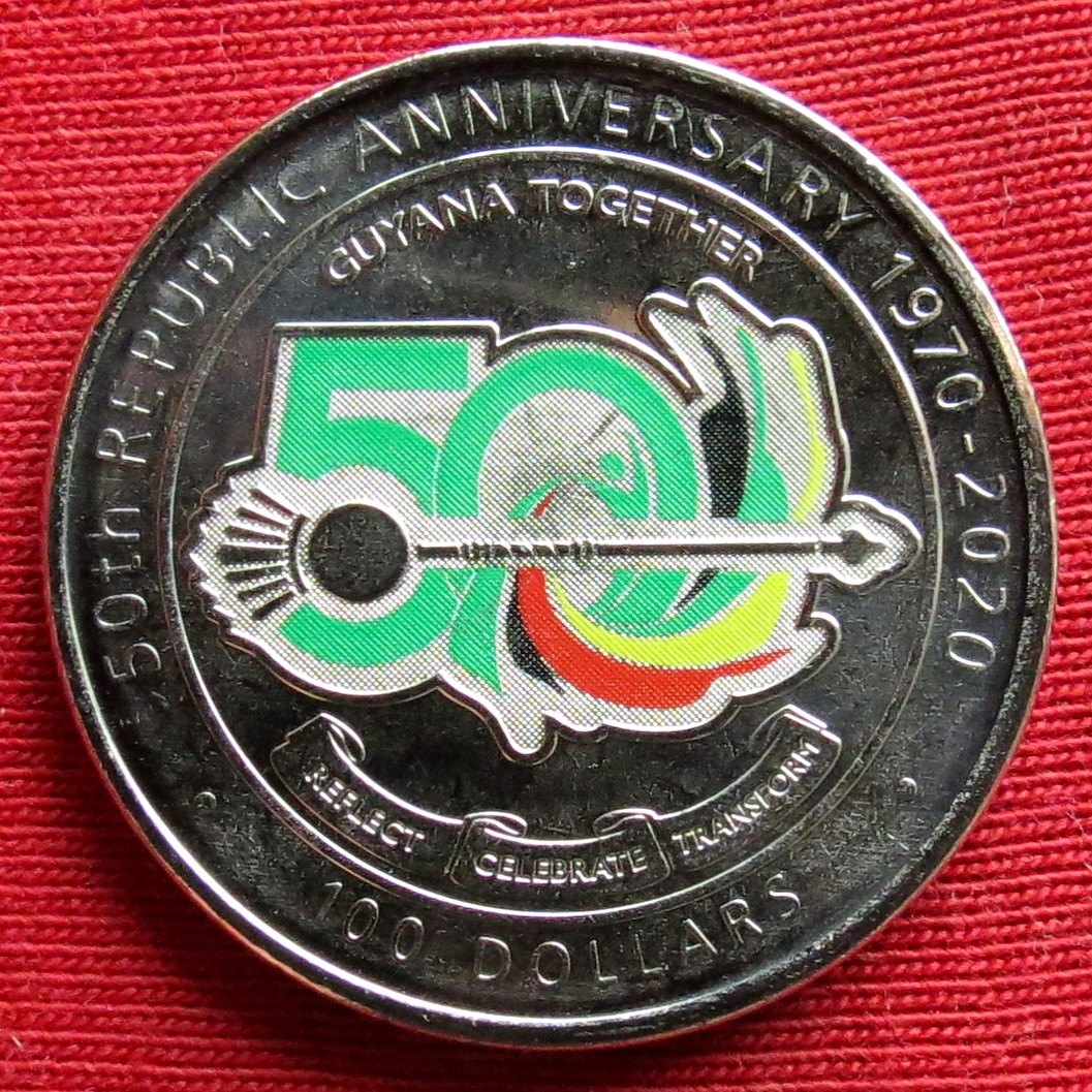  Guyana 100 $ 2020 - 50 years   