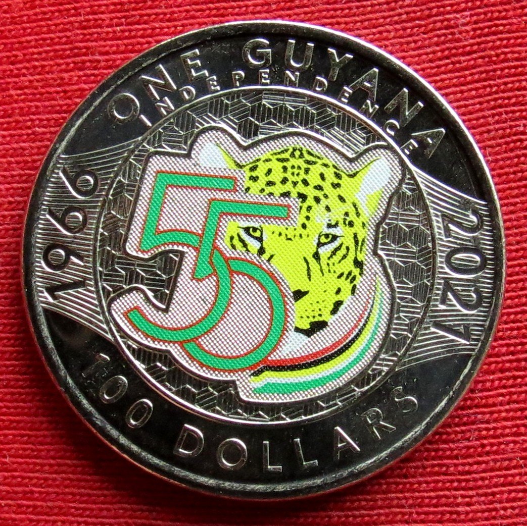 Guyana 100 $ 2021 - 55 years independence