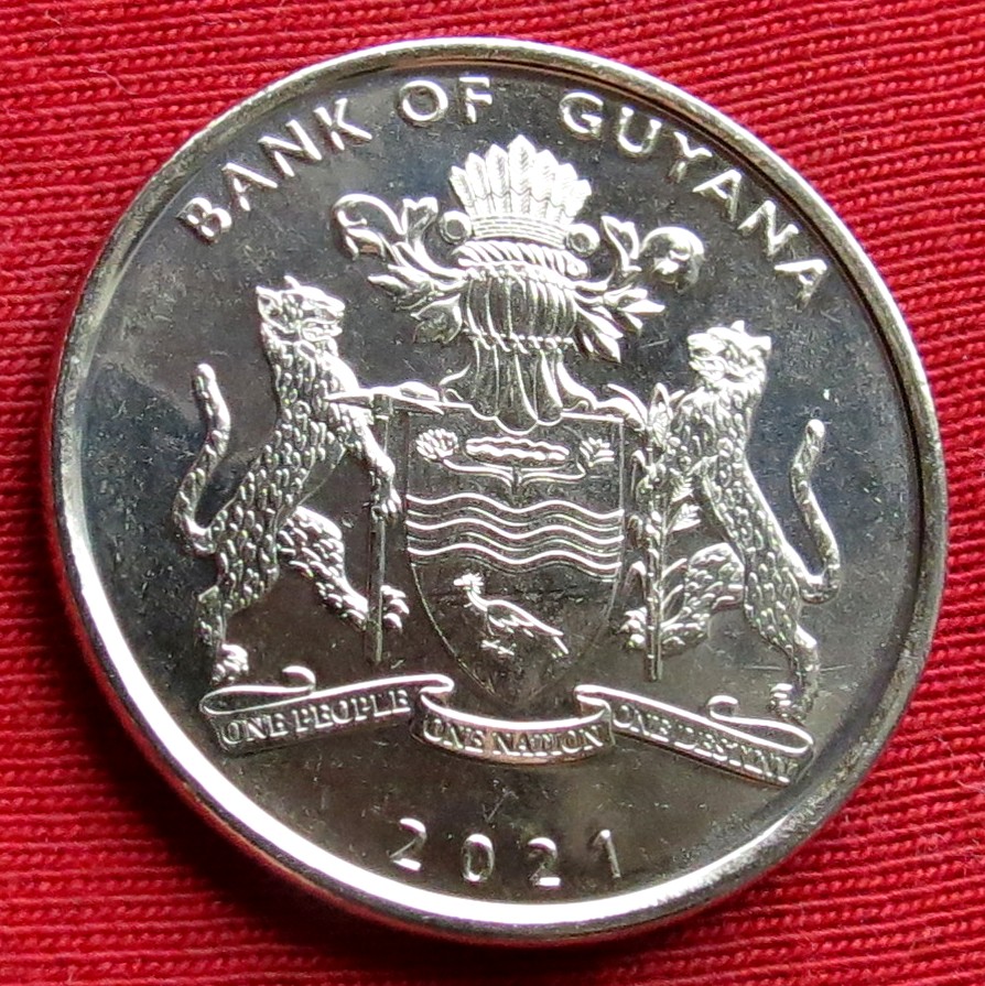  Guyana 100 $ 2021 - 55 years independence   