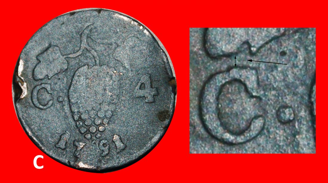  Ⰺ GRAPE (1788-1792): ITALY ★ 4 CAVALLI 1791! NAPLES FERDINAND IV (1759-1799,★LOW START ★ NO RESERVE!   