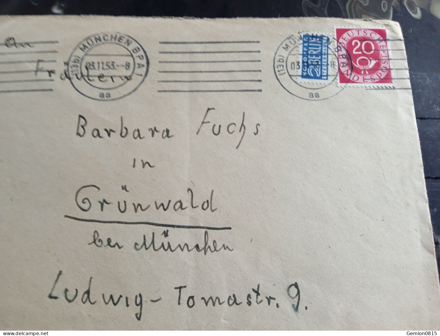  BUND Nr 130,und 148II-161 auf Luftpost Brief nach Emerson NY USA   