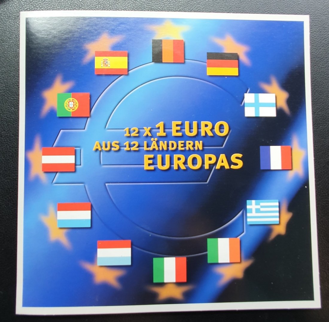  Sammelblister mit 12 x 1 Euro aus 12 Ländern Europas Prägejahr: 2000/2001   