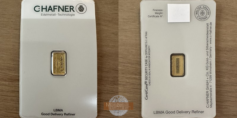 Goldbarren  1g MM-Frankfurt LBMA  