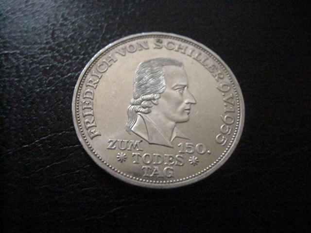 BRDZum 150. Todestag von Friedrich von Schiller 5 DM 1955