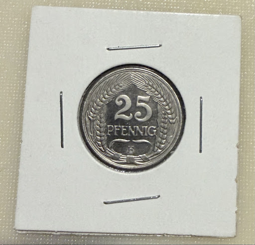  25 Pfennig 1911 E PP Polierte Platte   