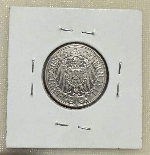  25 Pfennig 1911 E PP Polierte Platte   