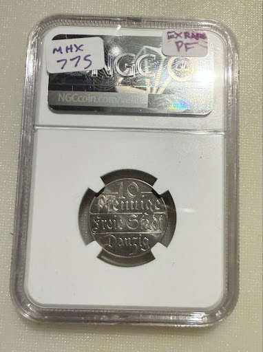 10 Pfennig 1923 Danzig NGC PF65