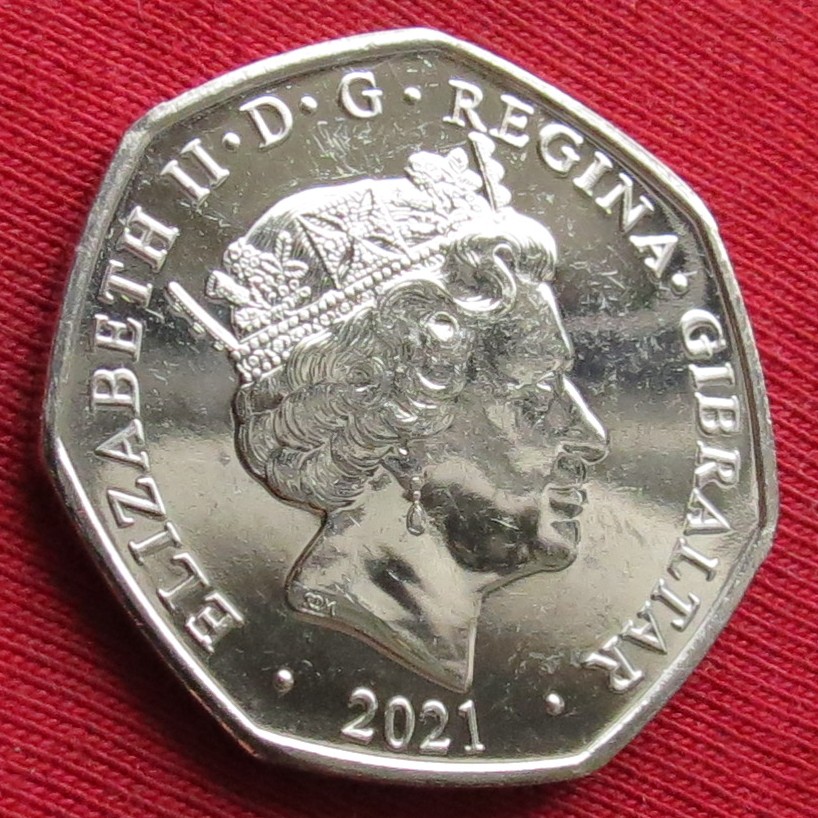 Gibraltar 50 Pence 2021 Christmas   