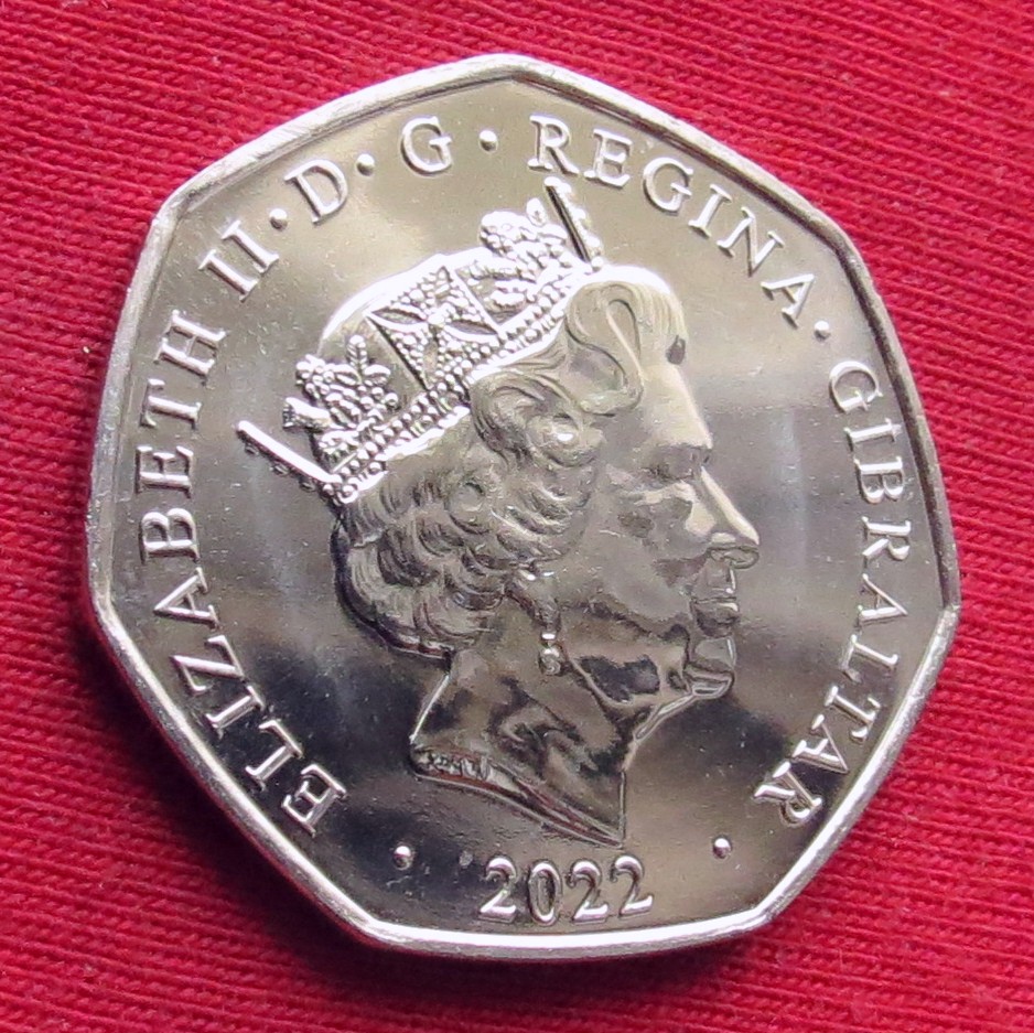  Gibraltar 50 Pence 2022 Christmas   