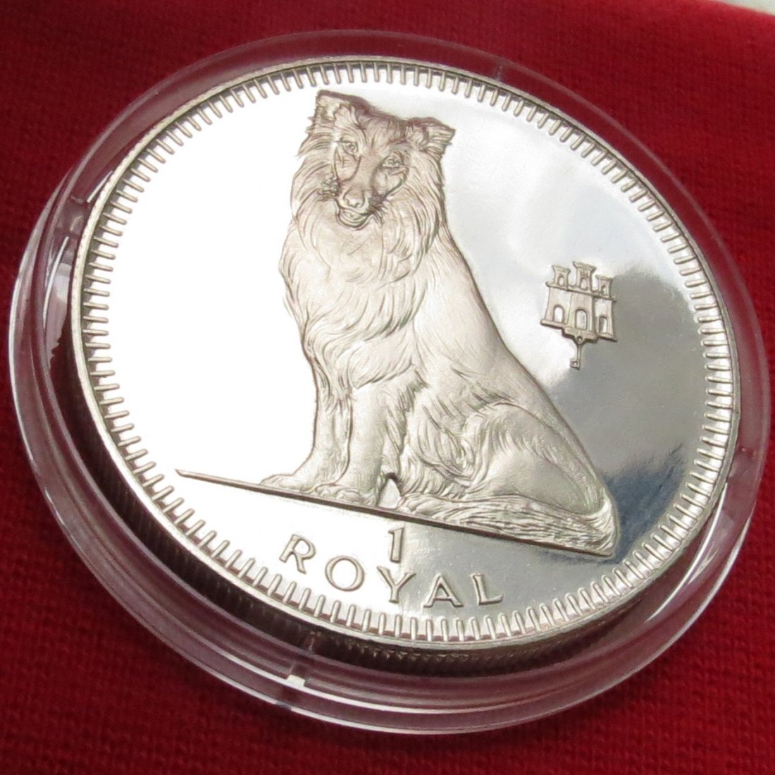  Gibraltar 1 crown 1995 collie dog   
