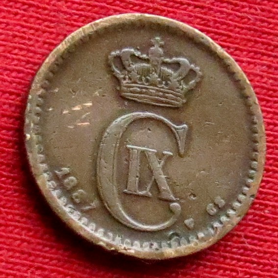  Denmark 1 ore 1887   