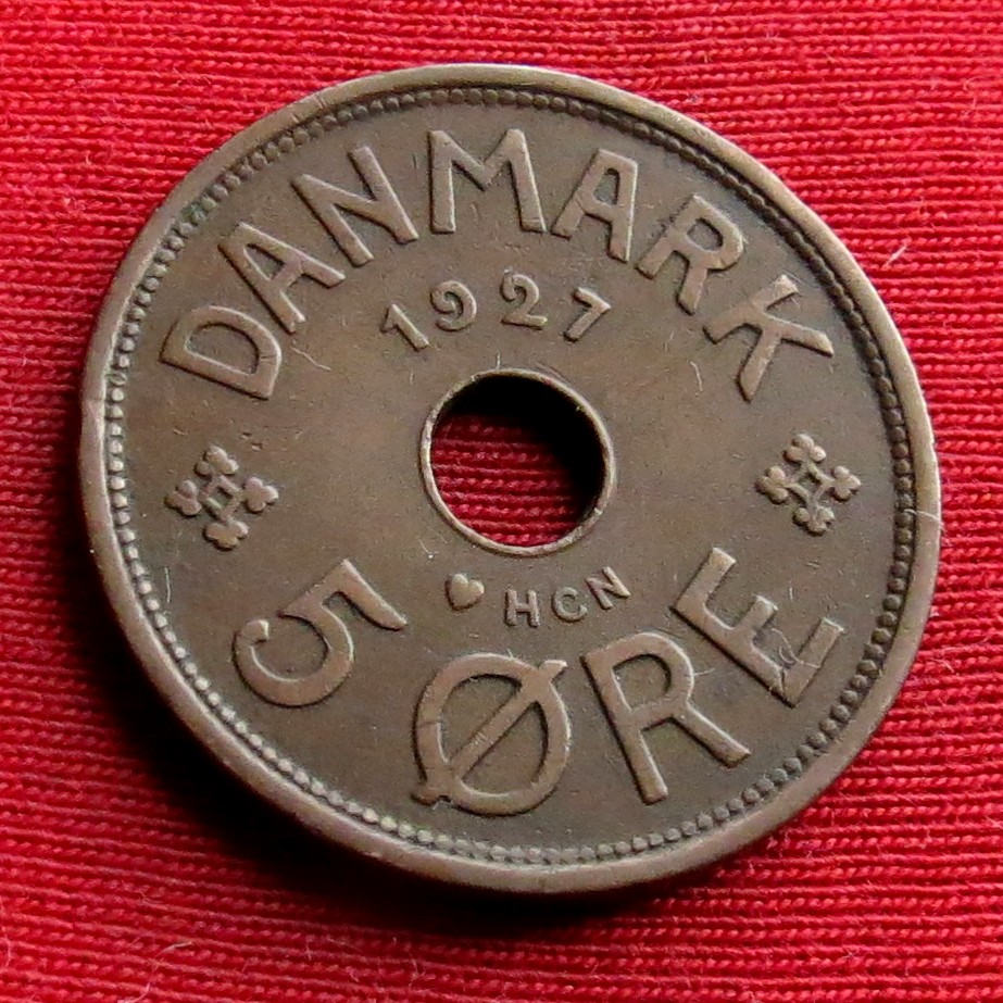 Denmark 5 ore 1927