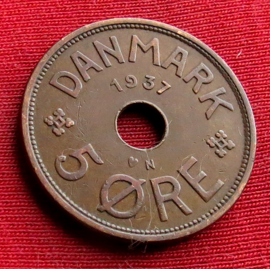  Denmark 5 ore 1937   