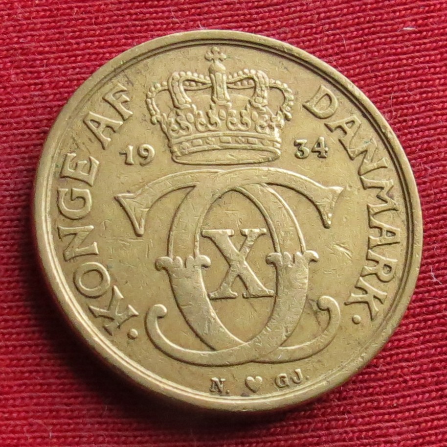  Denmark 1 krone 1934 #2   