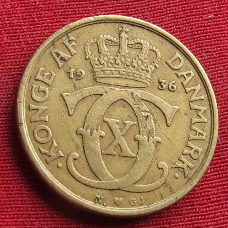  Denmark 1 krone 1936   