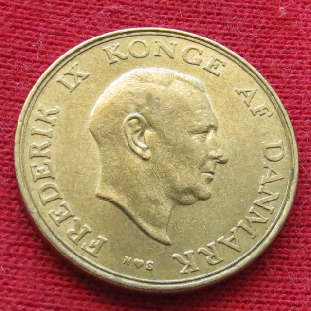  Denmark 1 krone 1954 KM# 837.1   