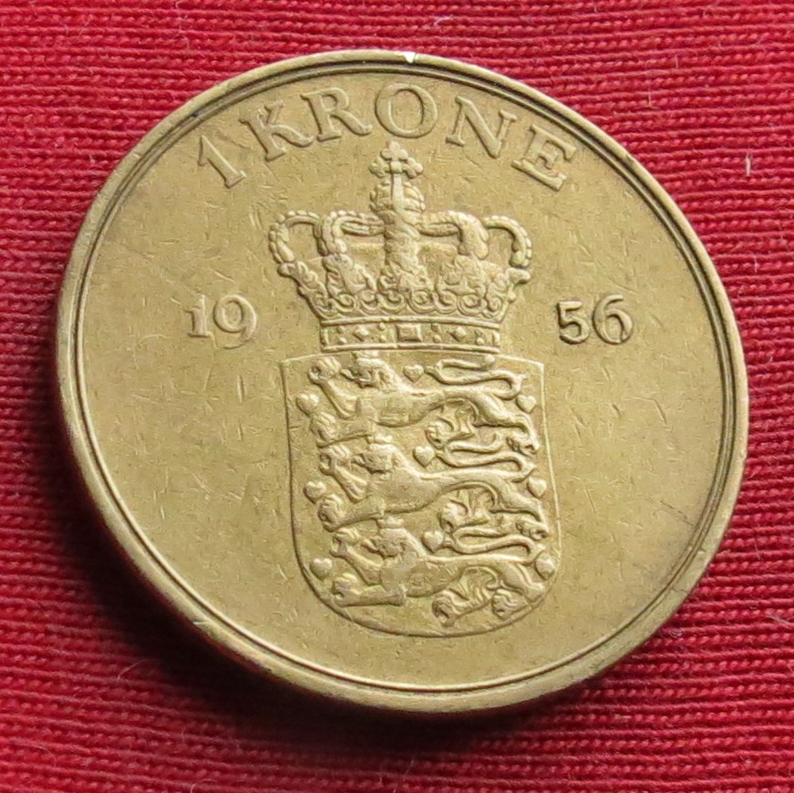  Denmark 1 krone 1956   