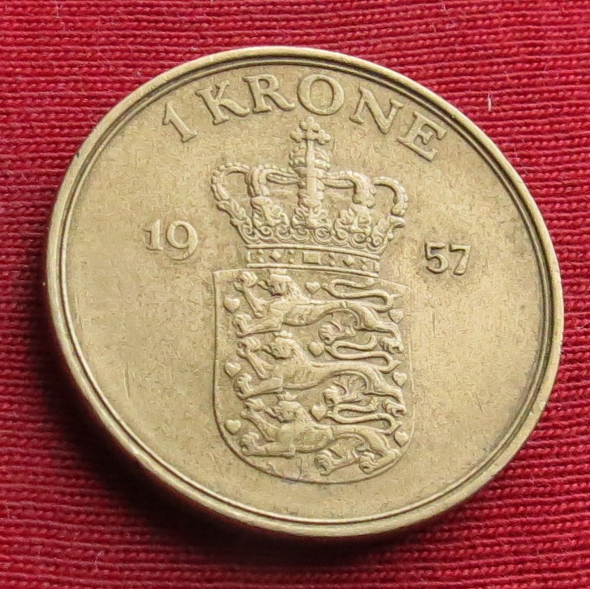  Denmark 1 krone 1957   