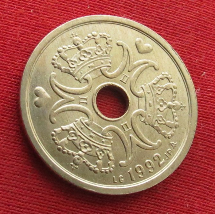  Denmark 2 kroner 1992   