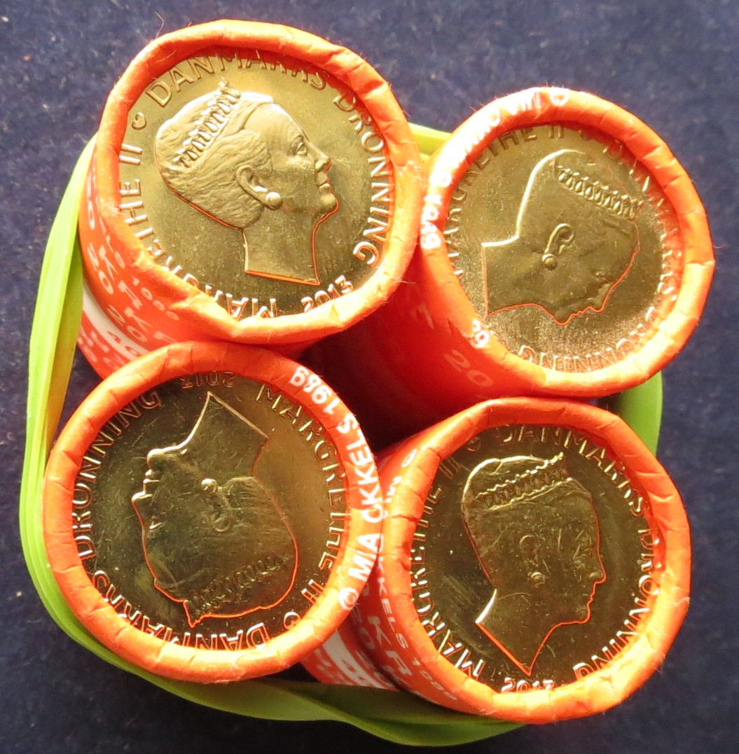  Denmark 4 x 20 kroner 2013 scientists, science   