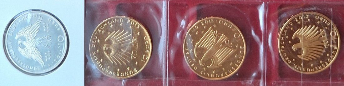  BRD 4x10 Euro Gedenkmünzen unedel   