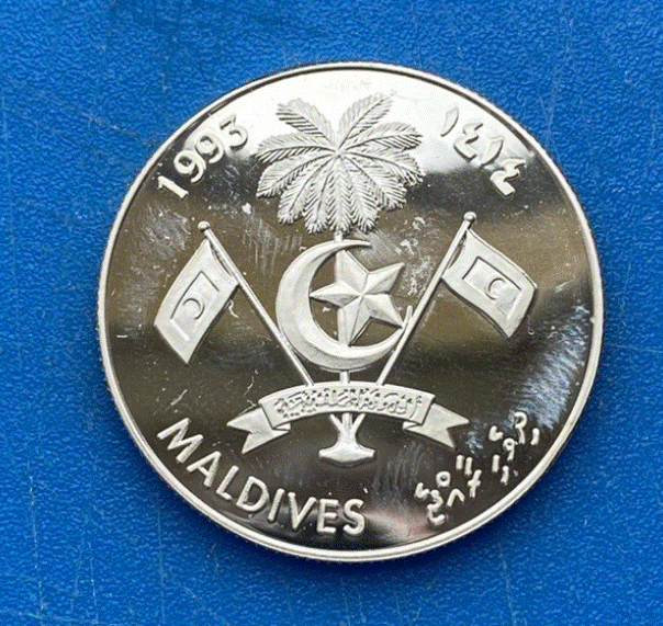  SILBER - Malediven 100 Rufiyaa 1993 Segelschiff Cutty Sark   