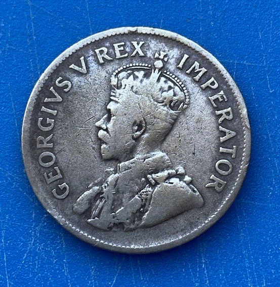  SILBER - Südafrika 2 1/2 Shillings 1936 Georg V. Gekröntes Wappenschild   