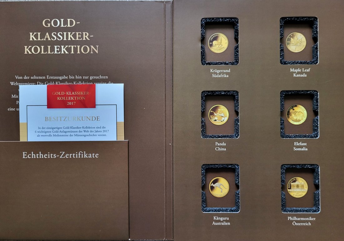 Album für Barren Münzen Gold Klassiker Kollektion 2017 Österreich Spittalgold9800 (00   