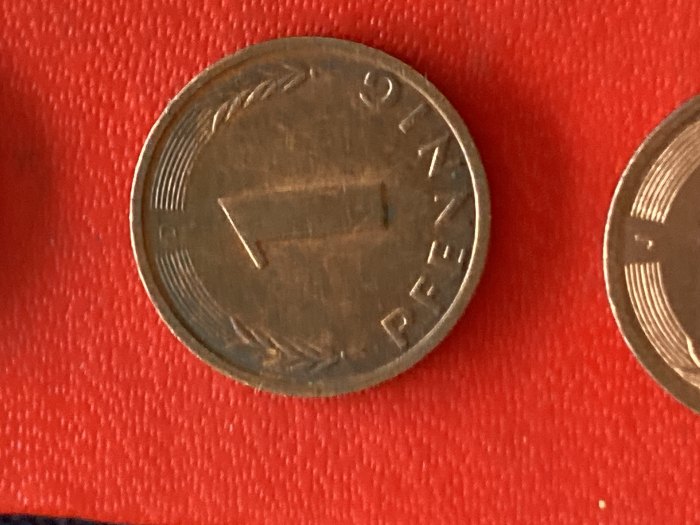  Umlaufmünze Deutschland 1 Pfennig 1991 Münzzeichen D   