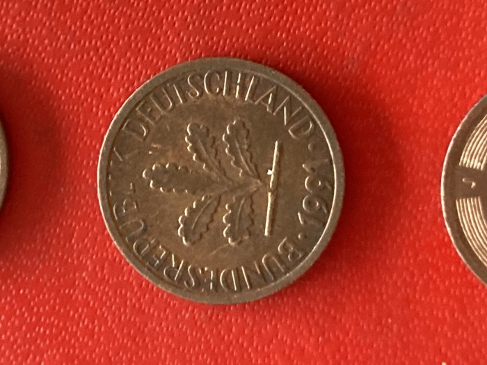  Umlaufmünze Deutschland 1 Pfennig 1991 Münzzeichen D   