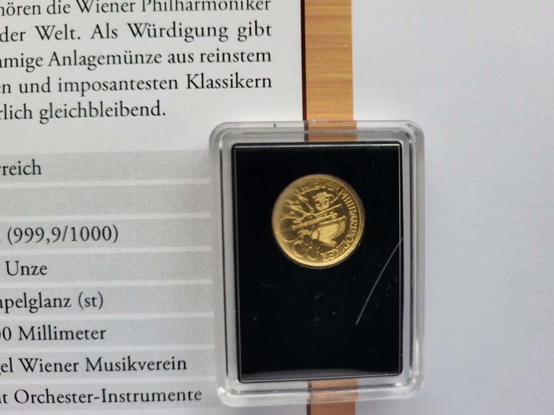  Philharmoniker 2017 1/25 Oz Goldmünze Österreich Spittalgold9800 (1251   